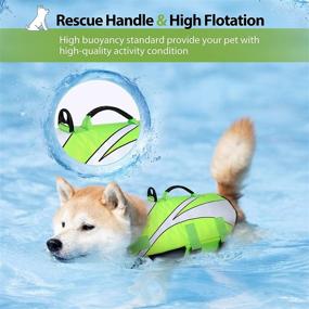 img 1 attached to 🐶 SUNFURA Flotation Dog Life Jacket: Buoyant and Rescue-Ready with Reflective Adjustable Swimsuit Design for Small, Medium, and Large Dogs