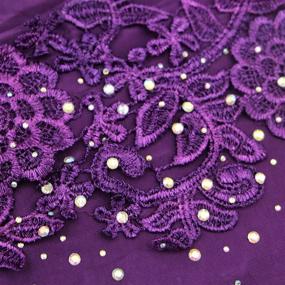 img 1 attached to Exquisite Muslim Applique Rhinestone Accessories: Women's Scarves & Wraps Collection