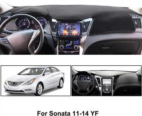 img 3 attached to XUKEY Dashboard Cover For Hyundai Sonata 2011 2012 2013 2014 Dash Cover Mat