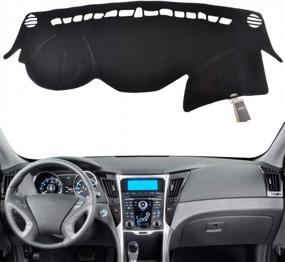 img 4 attached to XUKEY Dashboard Cover For Hyundai Sonata 2011 2012 2013 2014 Dash Cover Mat
