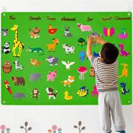 3.5ft 54pcs watinc animals felt story board set для дошкольников-классификация животных, динозавры, морские насекомые, джунгли, ферма, зоопарк, набор для раннего обучения, настенный подарок для малышей, детей логотип