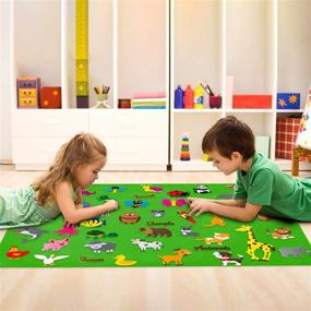 img 1 attached to 3.5Ft 54Pcs WATINC Animals Felt Story Board Set For Preschoolers - Animal Classification, Dinosaur, Sea Insects, Jungle Farm Zoo Early Learning Play Kit Wall Hanging Gift For Toddlers Kids