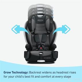img 2 attached to 🪑 Graco SnugLock Grow 3-in-1 Harness Booster Seat, Forward Facing, Franco
