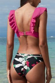 img 2 attached to CUPSHE Womens Orange Floral Closure Women's Clothing ~ Swimsuits & Cover Ups