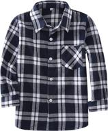 rainlover little sleeve button flannel boys' clothing - tops, tees & shirts: cozy and stylish apparel for boys logo