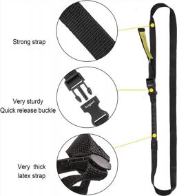 img 3 attached to Ayaport 0.75 Inch X 48 Inch Quick-Release Adjustable Nylon Utility Straps With Buckle - 4 Pack (Black)