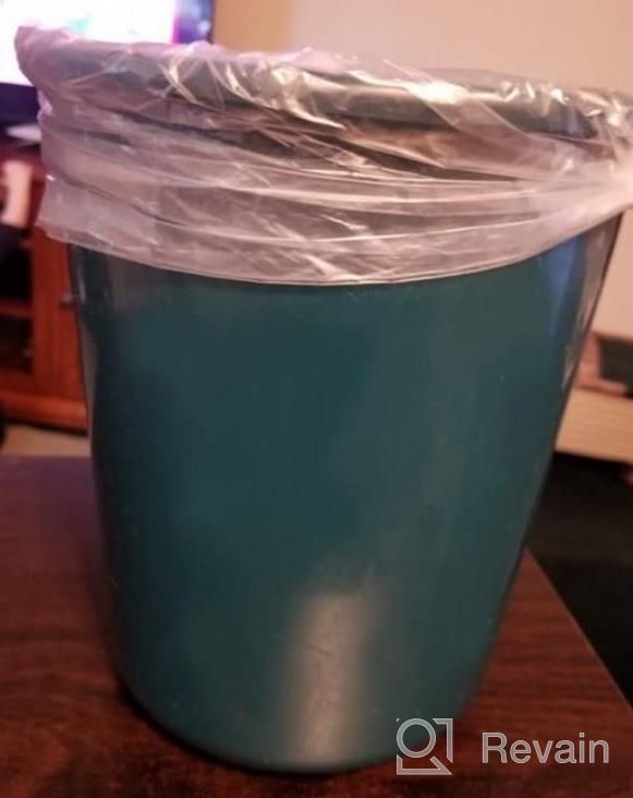 img 1 attached to 350-Pack Clear Small Trash Bags For Home And Office - Strong Garbage Bags Fit 10 Liter, 0.8, 1, 1.2, 1.5, 2, 2.6, 3 Gallon Bins - Bathroom Mini Trash Can Bin Liners - Waste Basket Liner (Clear) review by Gregory Abercrombie