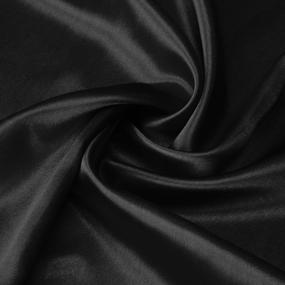 img 2 attached to Standard Size Soft Solid Color Microfiber Silk Pillowcase (2 Pack) By Lirex - Wrinkle Free, Fade Resistant, Breathable Satin Pillow Cases (Black)