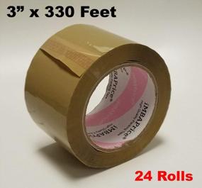 img 2 attached to Premium 3-Inch Heavy Duty Brown Shipping Tape - 24 Rolls Of 110 Yards (330 Feet) - IMBAPrice 1 Box