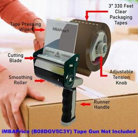 img 1 attached to Premium 3-Inch Heavy Duty Brown Shipping Tape - 24 Rolls Of 110 Yards (330 Feet) - IMBAPrice 1 Box