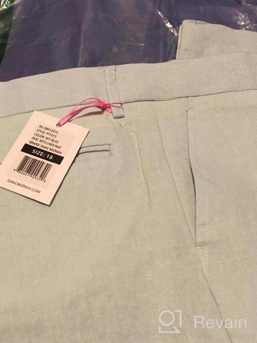 img 1 attached to Boys' Clothing: Isaac Mizrahi Linen Pants in Solid Colors review by Taj Tyagi