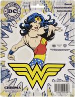 🦸 chroma 025039 warner-bros dc comics wonder woman stick onz decal, white, yellow, blue, red, cream, black, 6 * 8, 1 pack логотип