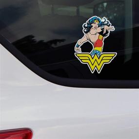 img 1 attached to 🦸 CHROMA 025039 Warner-Bros DC Comics Wonder Woman Stick Onz Decal, White, Yellow, Blue, Red, Cream, Black, 6 * 8, 1 Pack