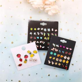 img 1 attached to 💎 Introducing NEWITIN Colorful Stainless Hypoallergenic Earrings - Stylish Jewelry for Girls