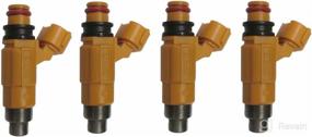 img 4 attached to 🚤 Set of 4 Fuel Injectors for Marine Yamaha F150 Outboard Four Stroke 63P1376100 CDH275 150HP