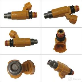 img 1 attached to 🚤 Set of 4 Fuel Injectors for Marine Yamaha F150 Outboard Four Stroke 63P1376100 CDH275 150HP