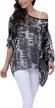 boho chic: floral print batwing sleeve chiffon blouse for women's summer wardrobe logo