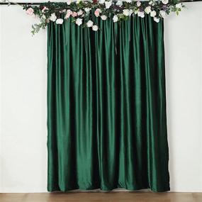 img 1 attached to 8Ft H X 8Ft W Premium Hunter Green Velvet Backdrop Curtain Panel Drape Background For Events By Efavormart