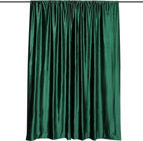 img 4 attached to 8Ft H X 8Ft W Premium Hunter Green Velvet Backdrop Curtain Panel Drape Background For Events By Efavormart