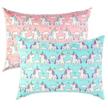 set of 2 100% cotton toddler pillowcases for girls, 14x19 inches - perfect for 13x18 or 12x16 pillows - adorable princess unicorn printings by ibrafashion logo