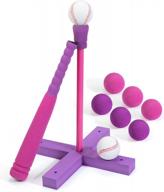 celemoon foam t-ball set for kids - includes 16.5 inch bat, batting tee, 8 colorful balls, and carry bag - perfect for indoor and outdoor sport playing, toys for toddlers aged 3 years and up logo