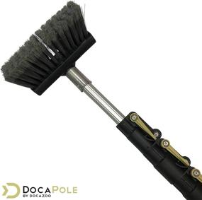 img 3 attached to 🧹 High-Quality Soft Bristle Scrub Brush and Deck Brush Extension Pole Attachment | Perfect Long Handle Scrub Brush and Car Wash Brush for House Siding, Deck, Car, Truck, RV and More | Compatible with DocaPole Telescopic Poles