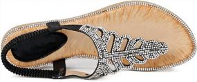 img 2 attached to Sparkle And Shine This Summer With CARETOO Ladies Bohemia Flat Sandals