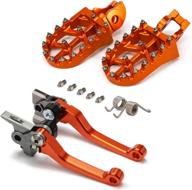 🏍️ jfg racing cnc footpegs rest pedals and clutch lever for dirt bike models: 125/150/250 sx, 150/250/300 xc-w, 250/350/450 sx-f, 250/350/450 xc-f, 250/350/450/500 exc-f, 250/300 xc-w, 250/300 xc логотип