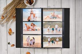 img 2 attached to Potricher Photo Album For 4X6 300 Photos Linen Cover Photo Book For Family Wedding Anniversary Baby (Black, 300 Pockets)