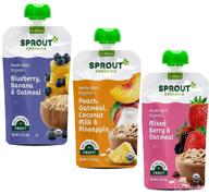 sprout organic pouches blueberry pineapple logo