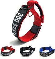 🐾 homiego k.9 service dog collar: adjustable nylon collar with reflective patch for large dogs (l, red) logo