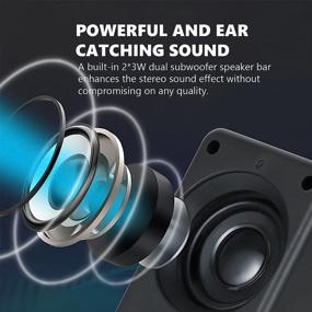 img 1 attached to 🎮 Dynamic RGB Gaming Speaker 2.1 - HiFi Stereo 5.0 & 3.5mm Aux-in - USB Powered for Desktop, PC, Laptop, Tablets, Cellphone, iPad, Game Machine, MP3 - Computer Speakers