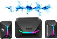 🎮 dynamic rgb gaming speaker 2.1 - hifi stereo 5.0 & 3.5mm aux-in - usb powered for desktop, pc, laptop, tablets, cellphone, ipad, game machine, mp3 - computer speakers logo