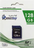 smartbuy 128gb sd xc class 10 memory card sdxc c10 ultra u1 uhs-i hd fast speed for camera logo