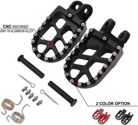 img 3 attached to 🏍️ AnXin CNC MX Foot Pegs for KLX250R/KLX250/KLX250S/KLX300R/KLX650R/KLR650 - Black