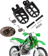 🏍️ anxin cnc mx foot pegs for klx250r/klx250/klx250s/klx300r/klx650r/klr650 - black логотип