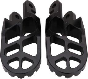 img 1 attached to 🏍️ AnXin CNC MX Foot Pegs for KLX250R/KLX250/KLX250S/KLX300R/KLX650R/KLR650 - Black