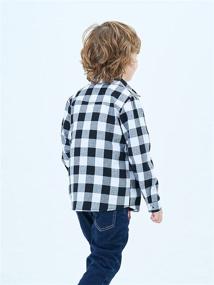 img 1 attached to Button Shirts Flannel Sleeve T Shirt Boys' Clothing : Tops, Tees & Shirts