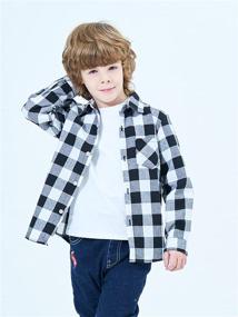 img 3 attached to Button Shirts Flannel Sleeve T Shirt Boys' Clothing : Tops, Tees & Shirts