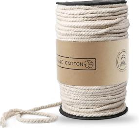img 4 attached to 3Mm X 220Yd Natural Cotton Macrame Cord For Handmade Plant Hanger Wall Hanging Craft Making - ZOUTOG