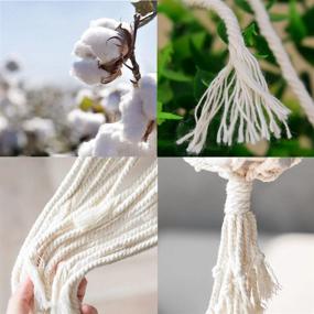 img 2 attached to 3Mm X 220Yd Natural Cotton Macrame Cord For Handmade Plant Hanger Wall Hanging Craft Making - ZOUTOG