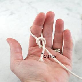 img 3 attached to 3Mm X 220Yd Natural Cotton Macrame Cord For Handmade Plant Hanger Wall Hanging Craft Making - ZOUTOG