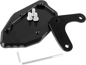 img 1 attached to BAIONE Kickstand Extension Pad for Honda CRF300L CRF 300L Rally 2021 2022 - Motorcycle Side Stand Foot Enlarger Plate Extender (Black)