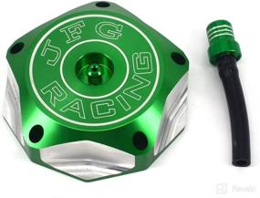 img 4 attached to 🔋 Billet Green Gas Tank Cap Cover Hose Vent - YZ85 YZ125 YZ250 YZ250F YZ450F WR250F WR450F KX450F KX250F KX250 KLX450R KFX450R