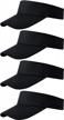 4-pack adjustable sports visor hats for women and men - outdoor sun protection headwear logo