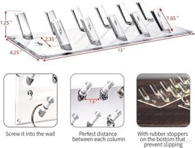 img 3 attached to 📦 Ikee Design Multipurpose Acrylic Wall-Mounted Jewelry Stand Organizer - Stylish Display Rack for Store, Showcase, Trade Show - Set of 2, Clear (13”W x 4 1/4”D x 1 3/4”H)