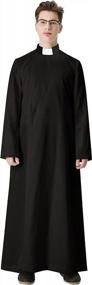 img 4 attached to IvyRobes Unisex Anglican Cassock With Tab Insert Collar: Perfect For Clergy And Pulpit Use
