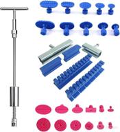 🔧 dent puller pdr kit: 2-in-1 paintless dent repair tool with t-bar slide hammer, 22 suction dent puller pdr glue kit, 2 stainless steel grooves, 2 short puller lines, and 2 long puller lines логотип