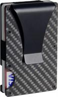 гладкий минималистский кошелек из углеродного волокна с блокировкой rfid для безопасного и стильного прикосновения логотип