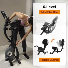 img 1 attached to ATIVAFIT Exercise Bike: Foldable Fitness Indoor Cycling With Resistance Bands - Home Workout!